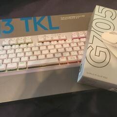 【ゲーミングマウス、キーボード】【値下げ可能）2点セットLogicool G ロジクール G ゲーミングキーボード テンキーレス ワイヤレス G913
　Logicool G G705 ゲーミングマウス Bluetooth LIGHTSPEED

の画像