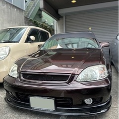 シビック　フェリオ　全塗装　ブラウン　