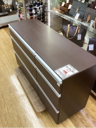 KH-65【新入荷　リサイクル品】ローチェスト　ブラウン