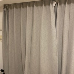 無印良品　グレーカーテン、レースカーテンのセット