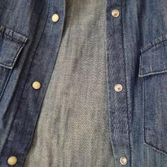 ZARA デニム 前開きワンピースの画像