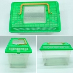 中古■虫かご■小■キミドリ■23×15.5×16cmの画像