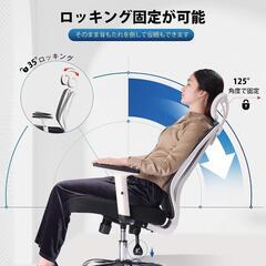 オフィスチェア デスクチェア パソコンチェア ハイバック メッシュの画像
