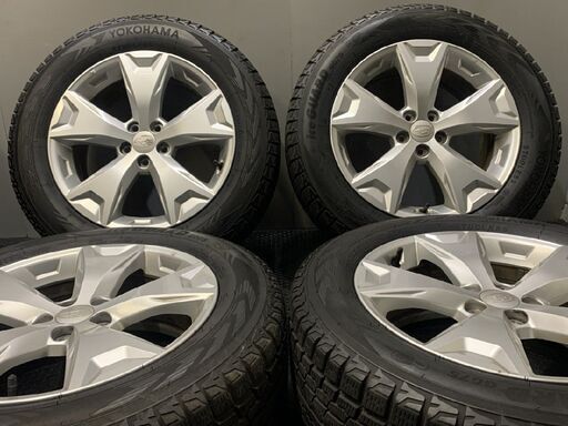 【YOKOHAMA ice GUARD G075 225/60R17】スタッドレス【SUBARU SJフォレスター 純正ホイール 17インチ 7J5HPCD100+48】20年製　(MTS100)  クレジットカード QR決済可能