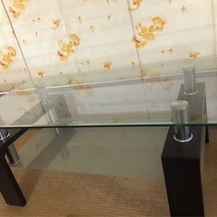 【美品】ガラステーブル