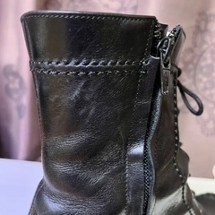 【訳あり】編み上げブーツ　黒の画像