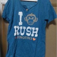 古着 クルーネックTシャツ ブルー