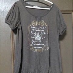 古着 クルーネックTシャツ ブラウン