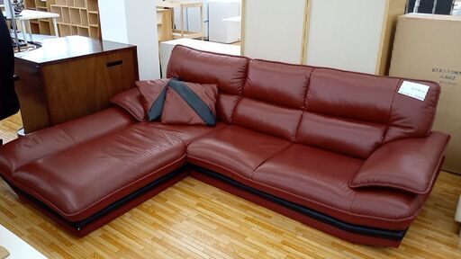 ★ジモティ割あり★ NITORI ソファー レッド H76×D171×W230 クリーニング済み YJ450