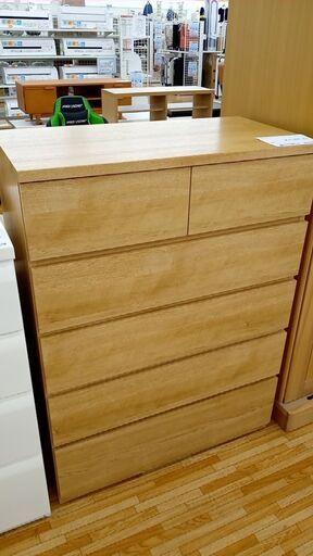 ★ジモティ割あり★ NITORI ハイチェスト ナチュラル H107.5×D42×W80 クリーニング済み YJ451