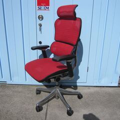 8/25まで エルゴヒューマン ベーシック レッド ヘッドレスト付き 事務