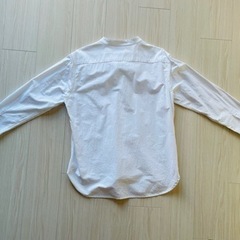 洗いざらしオックススタンドカラーシャツ婦人Ｍ・白の画像