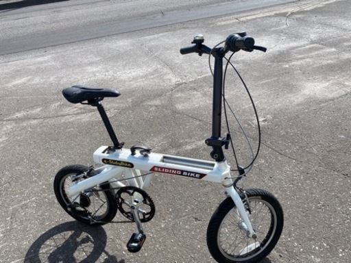スライダー自転車！！値下げ！！縦に縮む折り畳み！！16インチ