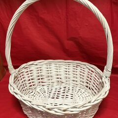 【無料】（中古）花カゴ　白