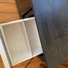 テレビ台 ブラック木目 ガラスの画像