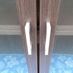 キャビネット 収納 木製 ガラス扉 600×395×893 の画像