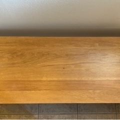 無印良品　木製ベンチ　板座節あり　100cm テーブルにもの画像