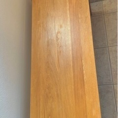無印良品　木製ベンチ　板座節あり　100cm テーブルにもの画像