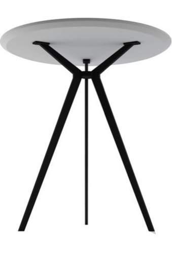 【極美品】FDYラウンドテーブル　カフェテーブル　 マットホワイト750×700