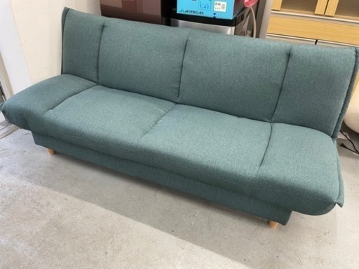スマートリビング 2人掛けソファ LITTEA リテア ソファベッド 2シーター 2P ブルー グリーン インディゴ 取説付き