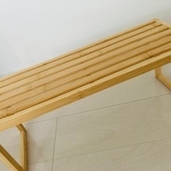 【美品】無印良品 竹材　フリーラック１段の画像