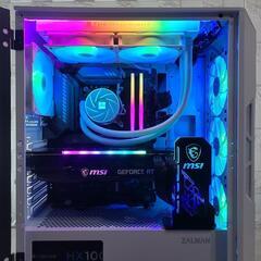 【ゲーミングPC】デスクトップパソコン／Wi-Fi／i5-11400F／RTX3070／MSI／光る 自作PCの画像