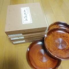 レトロ昭和　木製漆器　天然木　菓子鉢　菓子器　3点の画像