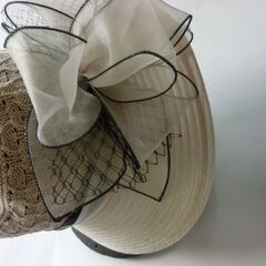 ★レデース、夏用、花飾り付き帽子★未使用保管品、★★（麦わら帽子ではありません）★飾りが綺麗と風通しも良いです★プロフィール必読ですの画像