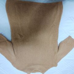 七分袖セーター 茶