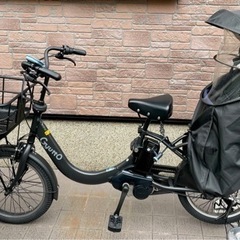 【お譲り先決定】【直接渡し希望】2022年2月購購入 Panasonic ギュット 電動自転車 子乗せ マットチャコールブラックの画像