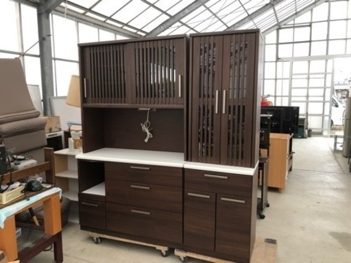 ニトリ  ビゼン  レンジボード&ダイニングボードのセット