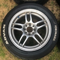 EF9 シビックにて使用 M2販売 15インチホイール 195/55R15 タイヤホイール 4本セット 15×7J ＋43 環状の画像