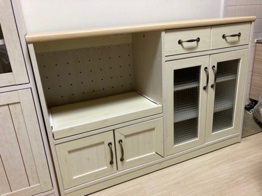 キッチンボード　ナチュラル系　キッチンカウンター　キッチン収納