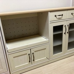 キッチンボード　ナチュラル系　キッチンカウンター　キッチン収納