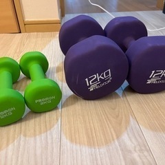 ダンベル12kg 2kg 2個セット