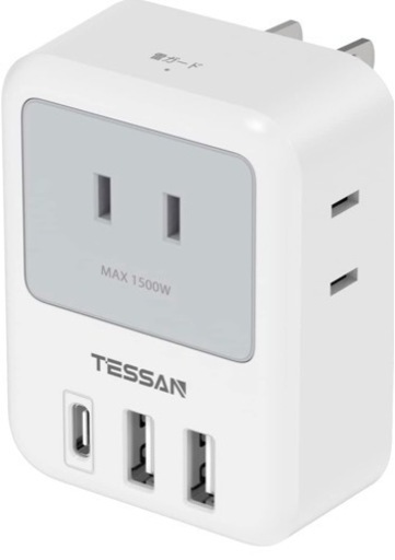 新品未使用★TESSAN 電源タップ