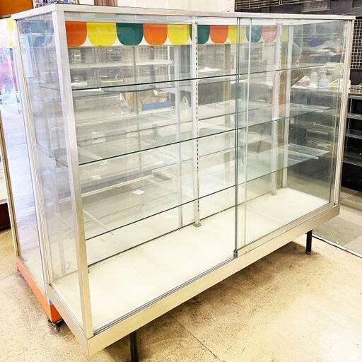 ガラスケース ショーケース コレクションケース 大型 昭和レトロ おもちゃ フィギュア 雑貨 【4】