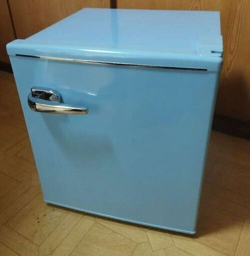 レトロデザイン 冷蔵庫 48L 1ドア 小型 静音 省エネ レトロ おしゃれ かわいい ブルー 青 水色 白 ホワイト レトロ冷蔵庫 一人暮らし モダン 新生活