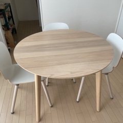 丸型ダイニングテーブル ＋ イス3脚