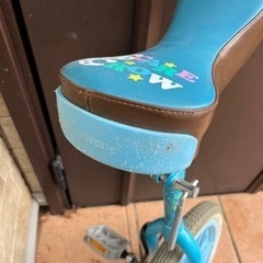 子ども用一輪車、スタンド、サポーターセットの画像