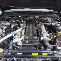 JZX81 2.5GT ツインターボ 1JZ-GTE 上物 1Jターボ 24S 黒銀ツートン 茶内装 ヤマハ YAMAHA トヨタ クレスタ TWIN TURBO CRESTA ツアラー の画像