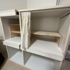 お取引終了【急募】8/27(日) 14時まで　お引取り必須　フラップ扉付きカラーボックスの画像