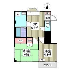 💙💙フリーレント1ヶ月付き😍敷礼０！《2DK》本庄市🐻本庄駅から...