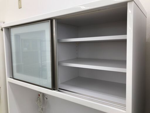 ★ジモティ割あり★  レンジボード ダークブラウン H180×D45×W100 クリーニング済み HJ301
