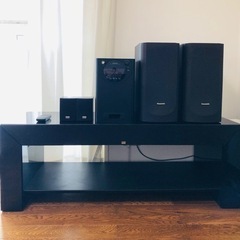 ホームシアターセット(スピーカー付きテレビ台、AVアンプ・サブウ...