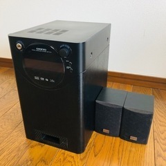 ホームシアターセット(スピーカー付きテレビ台、AVアンプ・サブウーファー、リアスピーカー、スピーカー)の画像