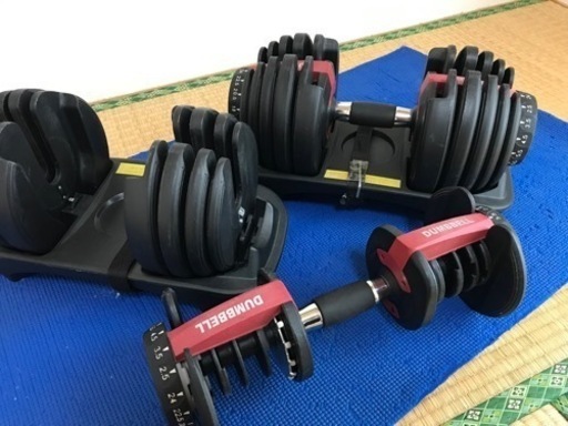 自宅トレーニングセット　ダンベル・ベンチ・懸垂バー。