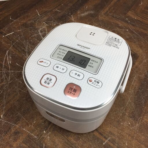 10/7終 2016年製 SHARP 炊飯器 3合炊き 電気ジャー KS-C5J-W 菊TK