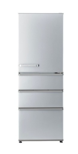 美品　AQUA 4ドア冷蔵庫 355L 2022年製 右開き AQR-36M2 幅60cm ブライトシルバー