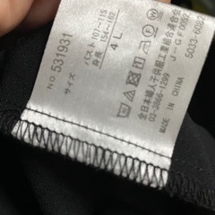 レディース 黒 シャツ ロングシャツ 4L 大きいサイズの画像